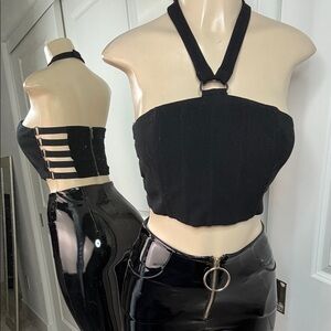 Black Halter Top small Nasty Gal
